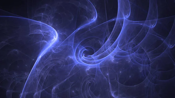 Renderização Abstrato Azul Fundo Luz Fractal — Fotografia de Stock