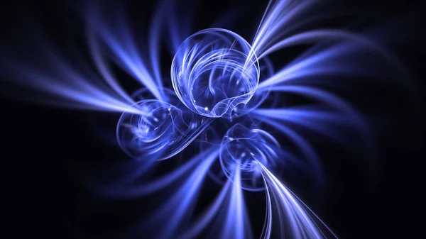 Renderização Abstrato Azul Fundo Luz Fractal — Fotografia de Stock