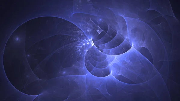 Renderizado Abstracto Azul Fractal Fondo Luz — Foto de Stock