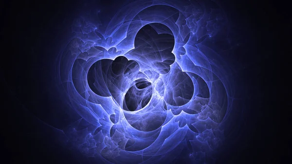 Renderização Abstrato Azul Fundo Luz Fractal — Fotografia de Stock