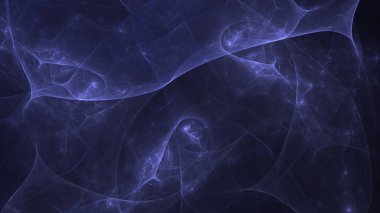 Soyut mavi fraktal ışık arkaplanı 3 boyutlu oluşturuluyor