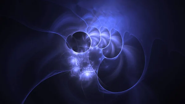 Renderizado Abstracto Azul Fractal Fondo Luz — Foto de Stock