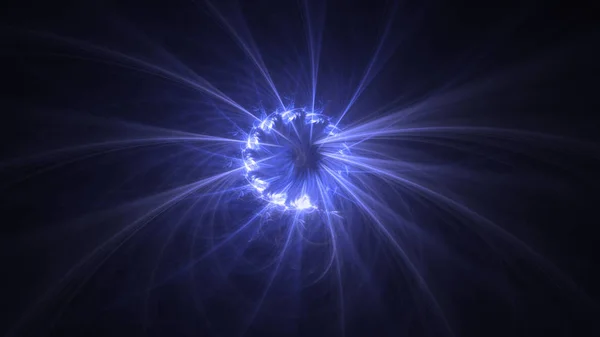 Renderização Abstrato Azul Fundo Luz Fractal — Fotografia de Stock