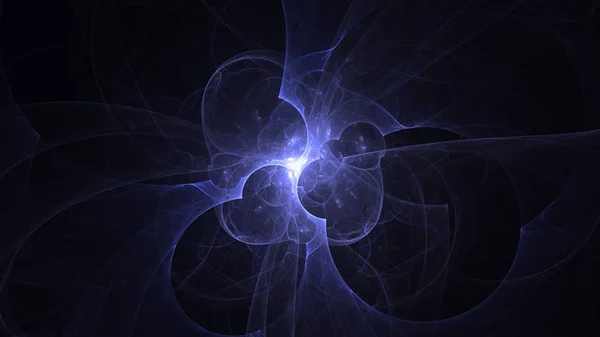 Renderização Abstrato Azul Fundo Luz Fractal — Fotografia de Stock