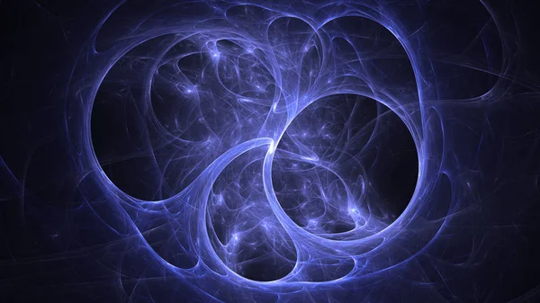 Rendering Abstract Blue Fractal Light Background — Stock Photo, Image