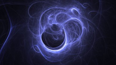 Soyut fraktal ışık arkaplanı 3 boyutlu oluşturuluyor