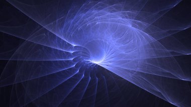 Soyut fraktal ışık arkaplanı 3 boyutlu oluşturuluyor