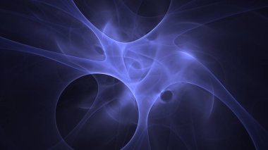 Soyut fraktal ışık arkaplanı 3 boyutlu oluşturuluyor