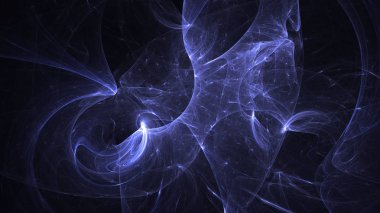 Soyut fraktal ışık arkaplanı 3 boyutlu oluşturuluyor