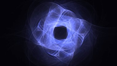 Soyut fraktal ışık arkaplanı 3 boyutlu oluşturuluyor