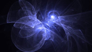 Soyut fraktal ışık arkaplanı 3 boyutlu oluşturuluyor