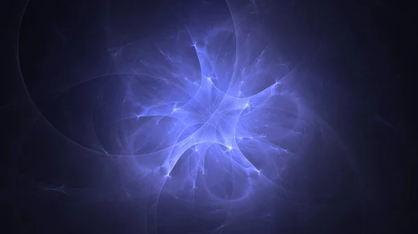 Rendering Abstract Blue Fractal Light Background — Stock Photo, Image