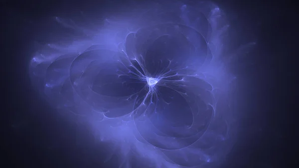 Renderização Abstrato Azul Fundo Luz Fractal — Fotografia de Stock