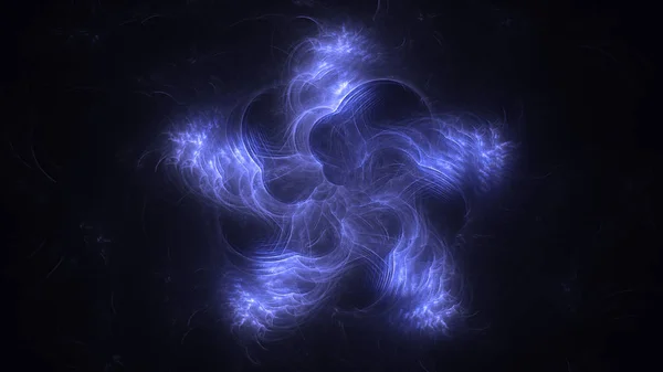 Renderização Abstrato Azul Fundo Luz Fractal — Fotografia de Stock