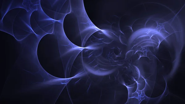 Rendering Abstract Blue Fractal Light Background — Stock Photo, Image