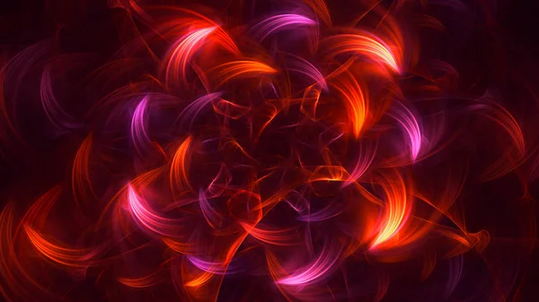 Renderizado Abstracto Rojo Fractal Luz Fondo —  Fotos de Stock