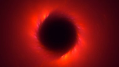 Soyut kırmızı fraktal ışık arkaplanı 3 boyutlu oluşturuluyor