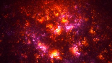 Soyut kırmızı fraktal ışık arkaplanı 3 boyutlu oluşturuluyor