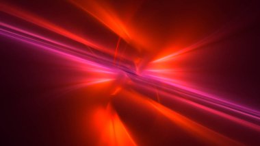 Soyut kırmızı fraktal ışık arkaplanı 3 boyutlu oluşturuluyor