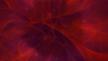 Soyut kırmızı fraktal ışık arkaplanı 3 boyutlu oluşturuluyor