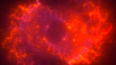 Soyut kırmızı fraktal ışık arkaplanı 3 boyutlu oluşturuluyor