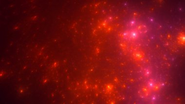 Soyut kırmızı fraktal ışık arkaplanı 3 boyutlu oluşturuluyor