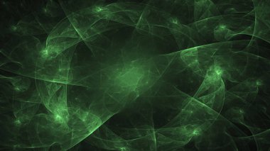3D render soyut yeşil fraktal açık renkli