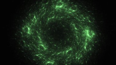 3D render soyut yeşil fraktal açık renkli