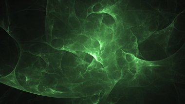 3D render soyut yeşil fraktal açık renkli