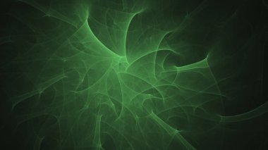 3D render soyut yeşil fraktal açık renkli