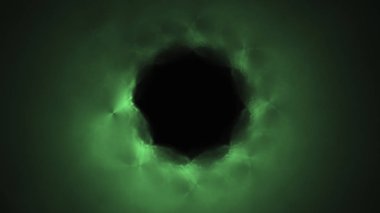 3D render soyut yeşil fraktal açık renkli