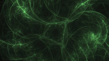 3D render soyut yeşil fraktal açık renkli