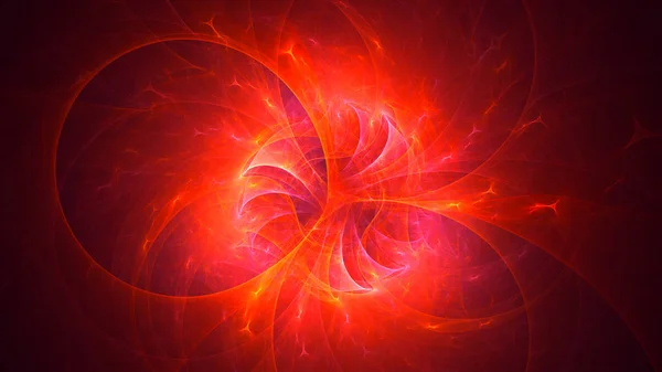 Renderização Abstrato Fundo Luz Fractal Vermelho — Fotografia de Stock