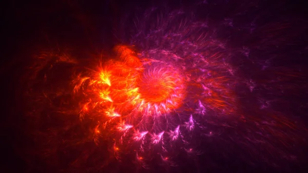 Rendering Abstract Red Fractal Light Background — Stock Photo, Image