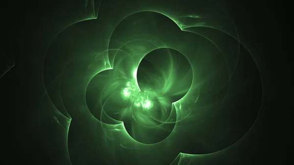 Rendering Abstracte Groene Fractal Lichte Achtergrond — Stockfoto