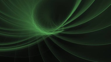 3D render soyut yeşil fraktal açık renkli