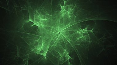 3D render soyut yeşil fraktal açık renkli