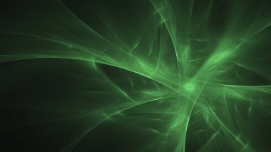 3D render soyut yeşil fraktal açık renkli