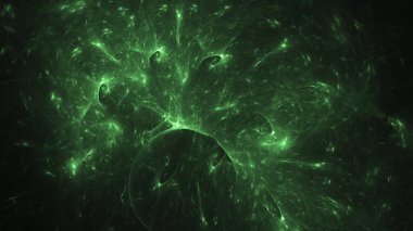 Soyut fraktal ışık arkaplanı 3 boyutlu oluşturuluyor