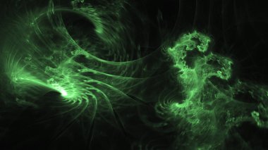 Soyut fraktal ışık arkaplanı 3 boyutlu oluşturuluyor