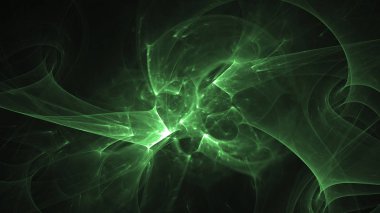 Soyut fraktal ışık arkaplanı 3 boyutlu oluşturuluyor