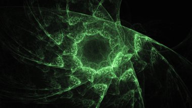 Soyut fraktal ışık arkaplanı 3 boyutlu oluşturuluyor