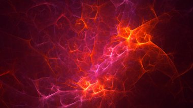 Soyut fraktal ışık arkaplanı 3 boyutlu oluşturuluyor