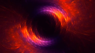 Soyut kırmızı fraktal ışık arkaplanı 3 boyutlu oluşturuluyor