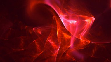 Soyut kırmızı fraktal ışık arkaplanı 3 boyutlu oluşturuluyor