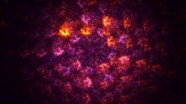 Soyut kırmızı fraktal ışık arkaplanı 3 boyutlu oluşturuluyor