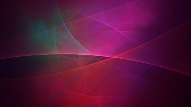 Soyut kırmızı fraktal ışık arkaplanı 3 boyutlu oluşturuluyor