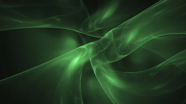 Rendering Abstract Green Fractal Light Background — Stock Photo, Image