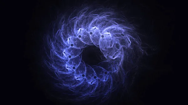 Renderização Abstrato Azul Fundo Luz Fractal — Fotografia de Stock