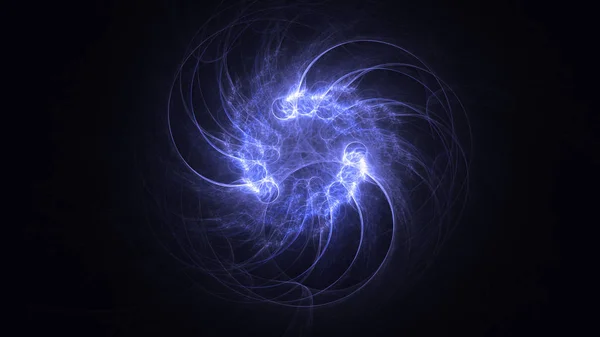 Renderização Abstrato Azul Fundo Luz Fractal — Fotografia de Stock